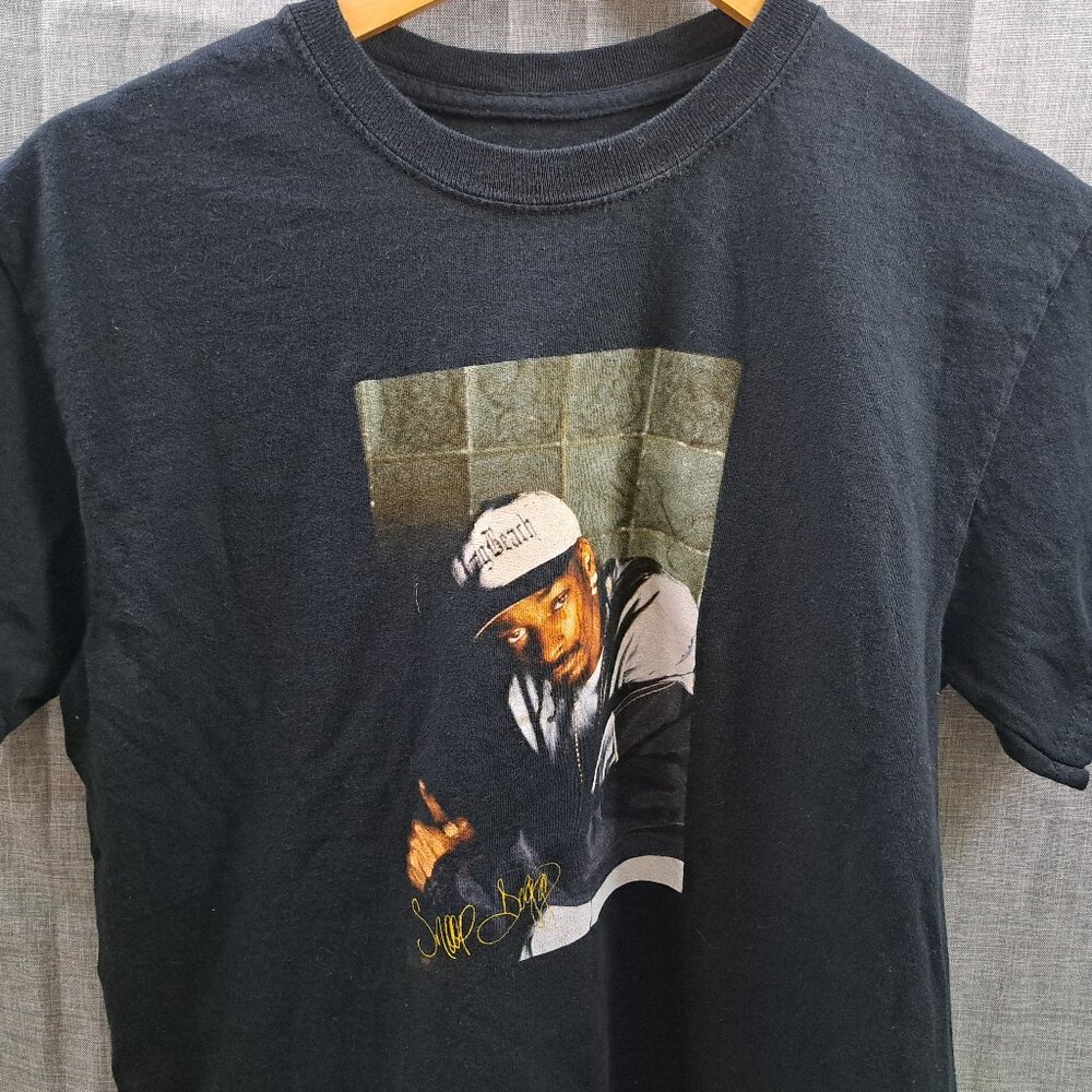 %Snoop Dogg 1990's Long Beach West Coast Unisex T-Shirt Black Small 100% Cotton